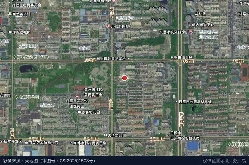 大华工业园卫星位置示意图