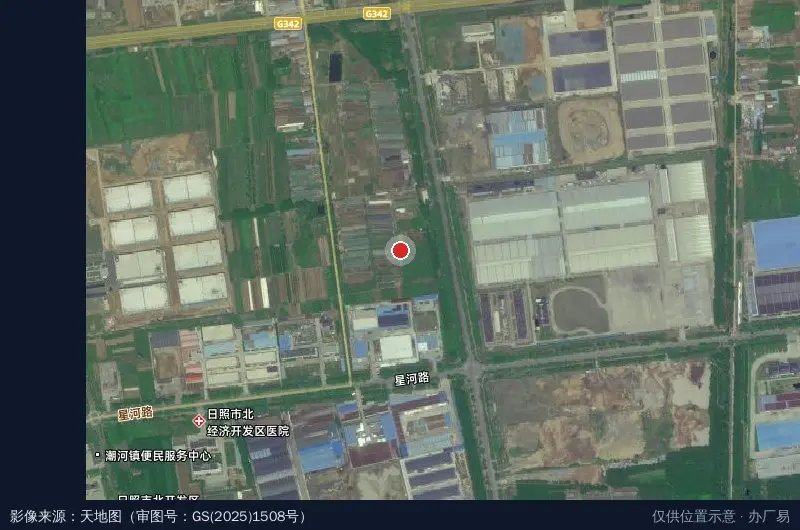 日照市北经济开发区卫星位置示意图