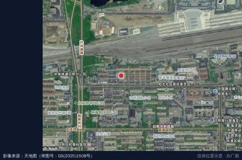 石臼经济开发区卫星位置示意图