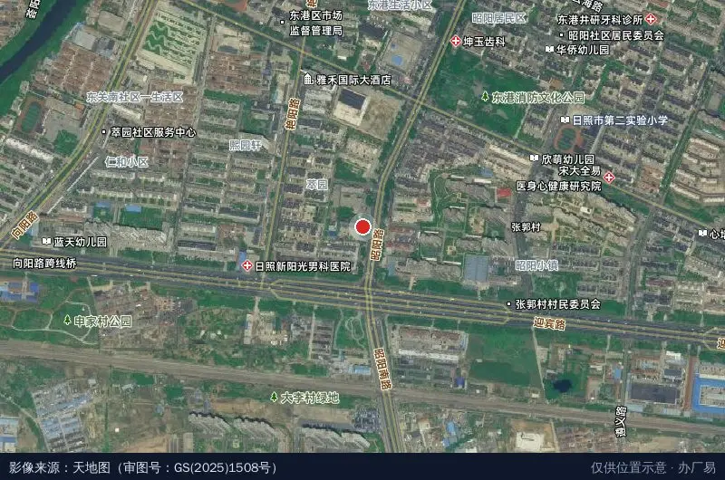 日照经济开发区蓝艺工艺品有限公司卫星位置示意图