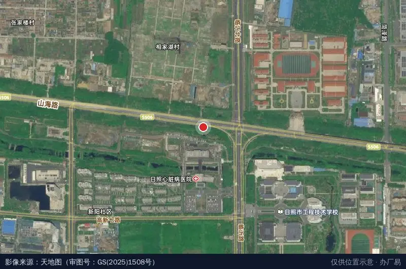 高新区管委建设局卫星位置示意图