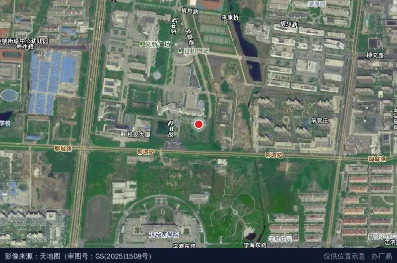 泰盈科技集团股份有限公司日照分公司卫星位置示意图