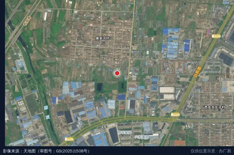 日照福海物流园卫星位置示意图