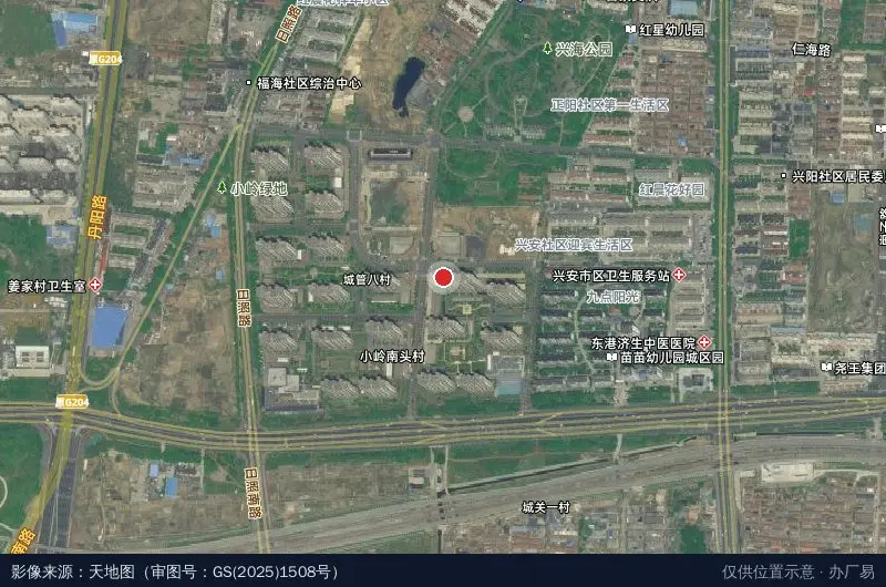财源物流(日照)卫星位置示意图