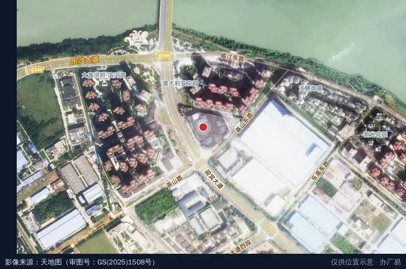 乐山高新区瑞鸽工业孵化园卫星位置示意图
