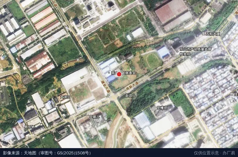 乐山高新科技孵化器A园卫星位置示意图