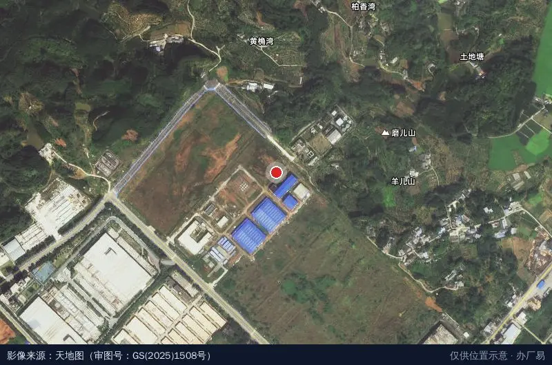 乐山工业集中园区卫星位置示意图