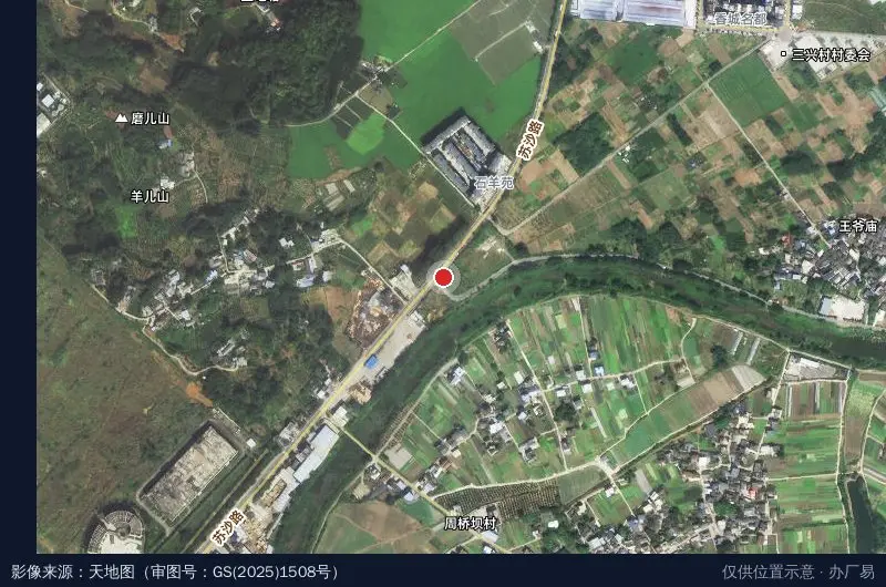 乐山市市中区工业集中区卫星位置示意图