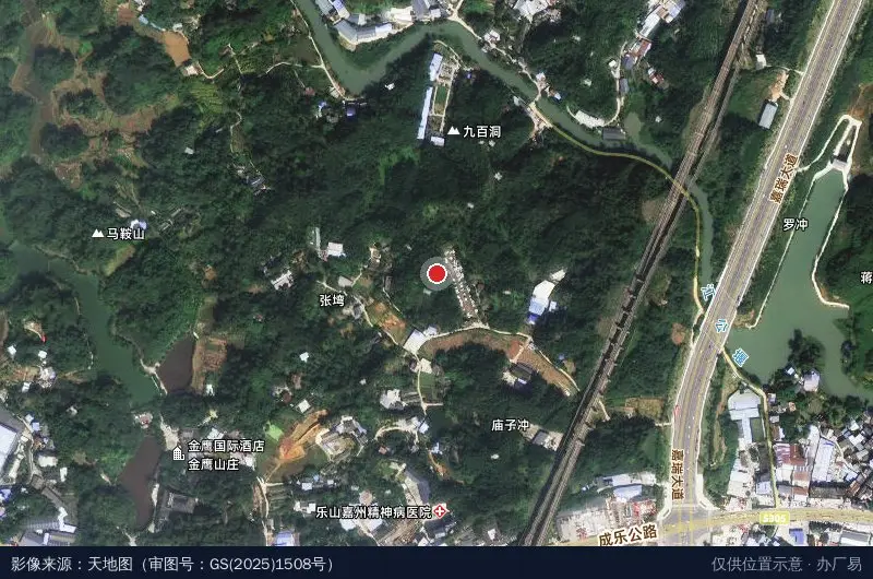 乐山建国汽车产业园区卫星位置示意图