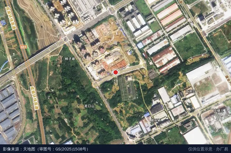 浙江-乐山东西部扶贫协作电子信息产业园示范区卫星位置示意图
