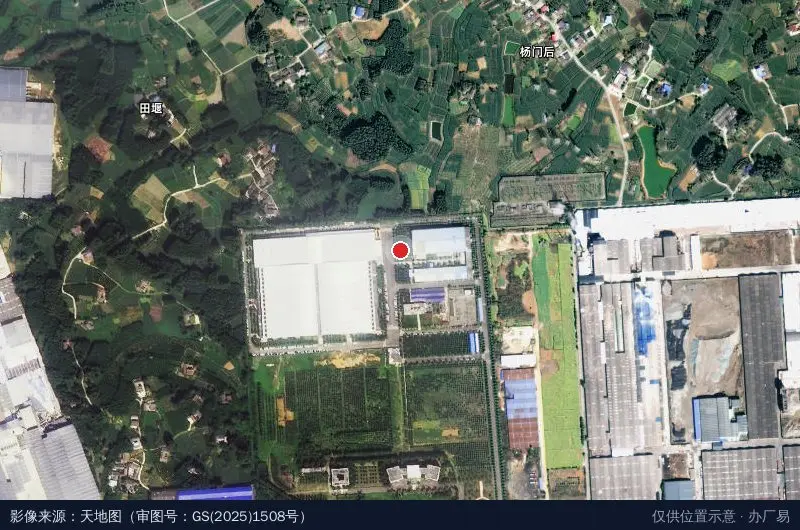四川夹江经济开发区红旗陶瓷产业园卫星位置示意图