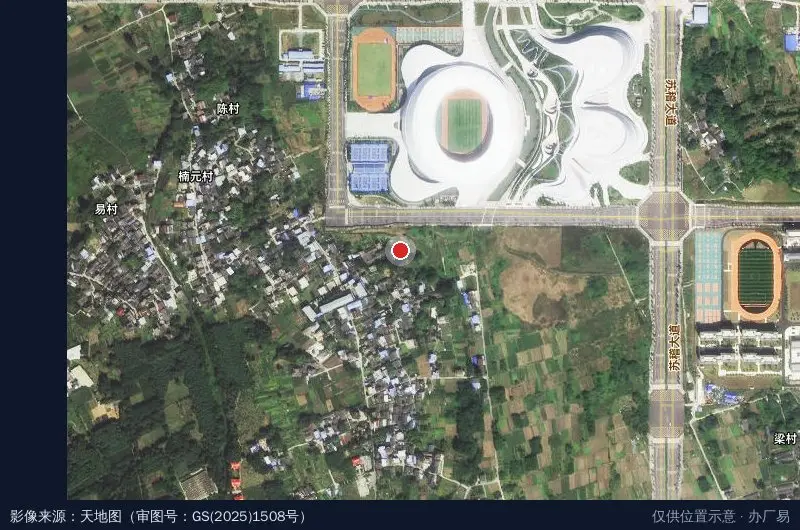 四川乐山国家农业科技园区生态科技园卫星位置示意图