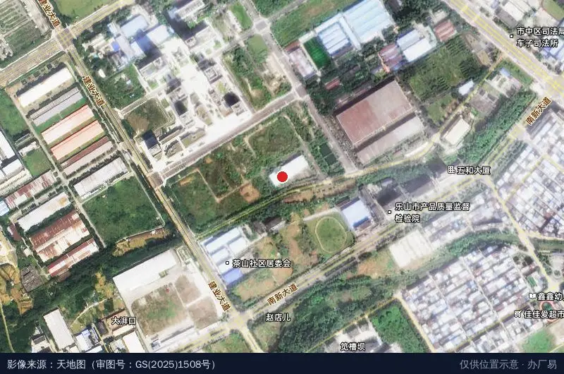 乐山国家农业科技园区卫星位置示意图