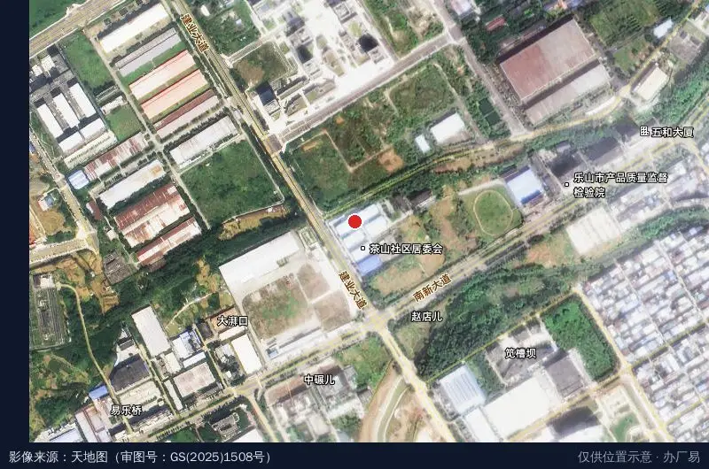 乐山高新科技孵化园A园-1幢卫星位置示意图