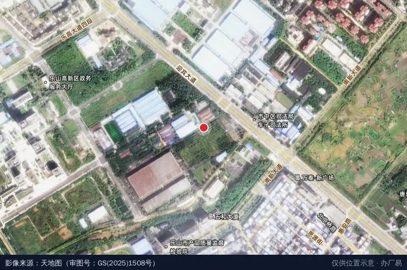 乐山高新区科技孵化园-4幢卫星位置示意图