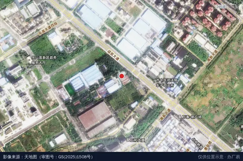乐山高新区科技孵化园-1幢卫星位置示意图