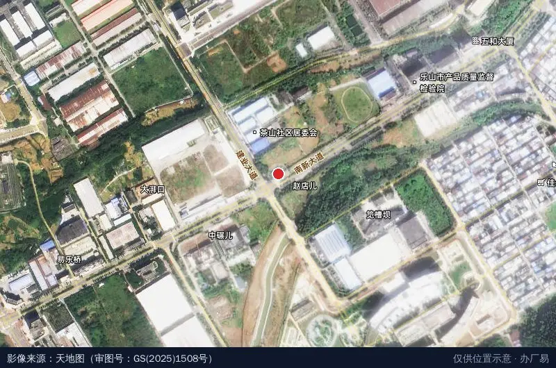 乐山高新科技孵化园A园-3幢卫星位置示意图