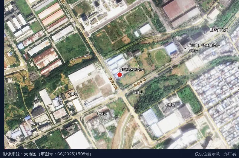 乐山高新科技孵化园A园-2幢卫星位置示意图