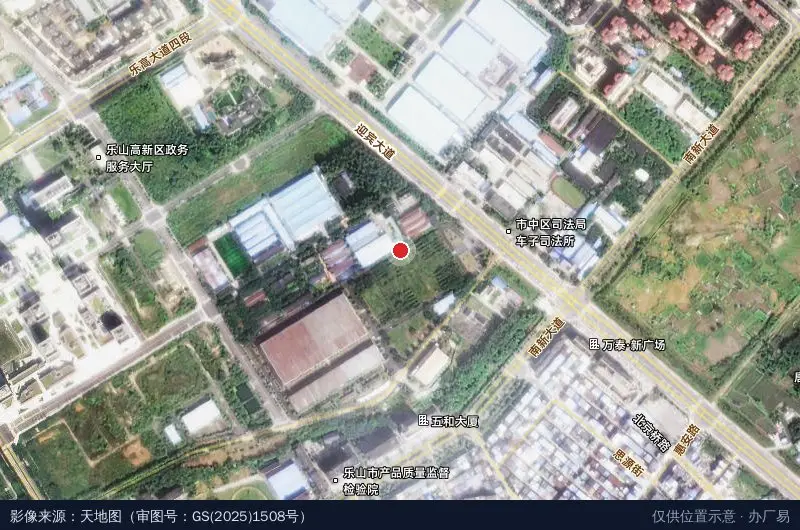 乐山高新区科技孵化园-2幢卫星位置示意图