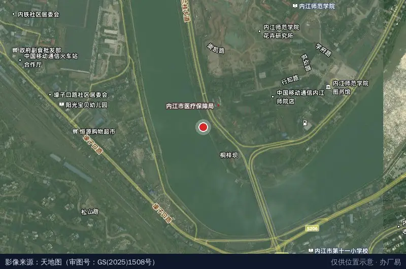 内江信息安全产业孵化园卫星位置示意图