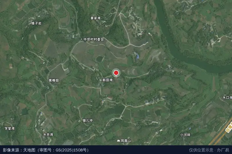 威远无花果产业融合发展示范园-气象中心卫星位置示意图