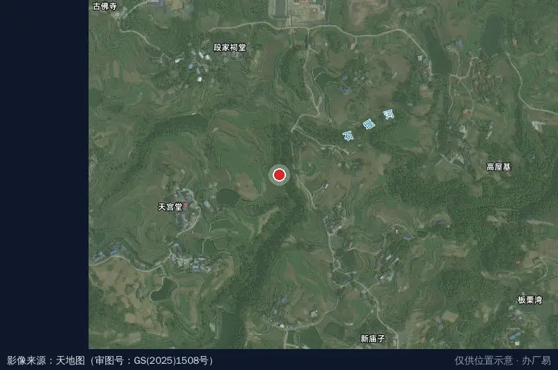 四川永利乡鹰电子商务商贸产业园-东1门卫星位置示意图