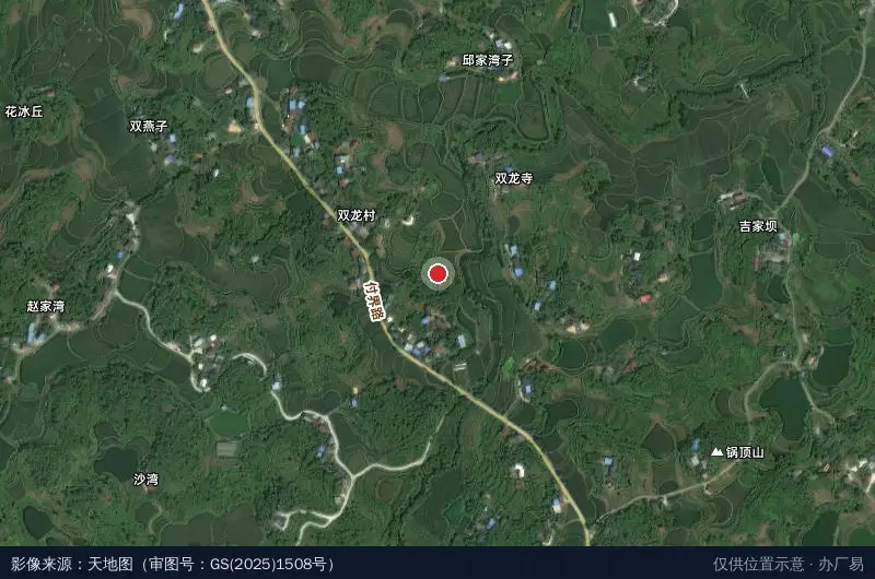 隆昌市胡家镇钟相生态科技园(胜利村)卫星位置示意图
