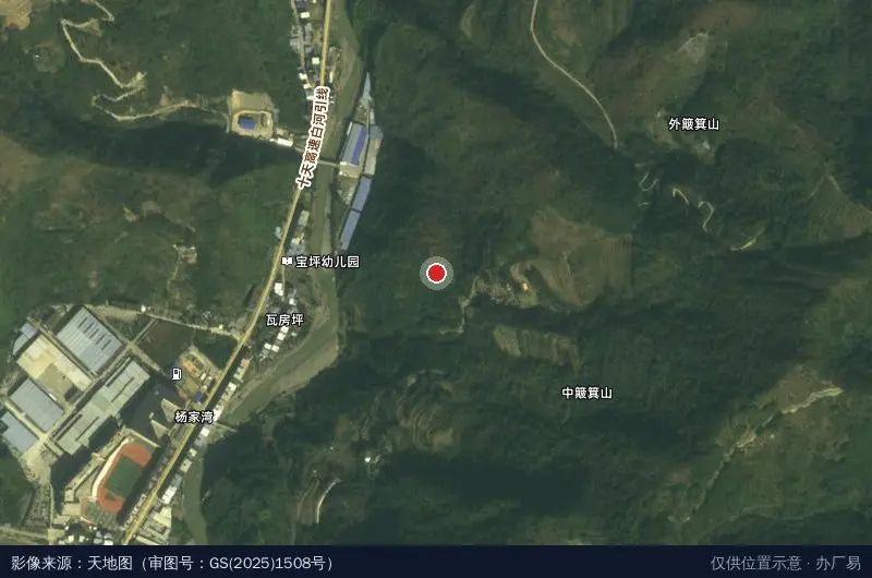 白河县天畅工业园区联合工会卫星位置示意图