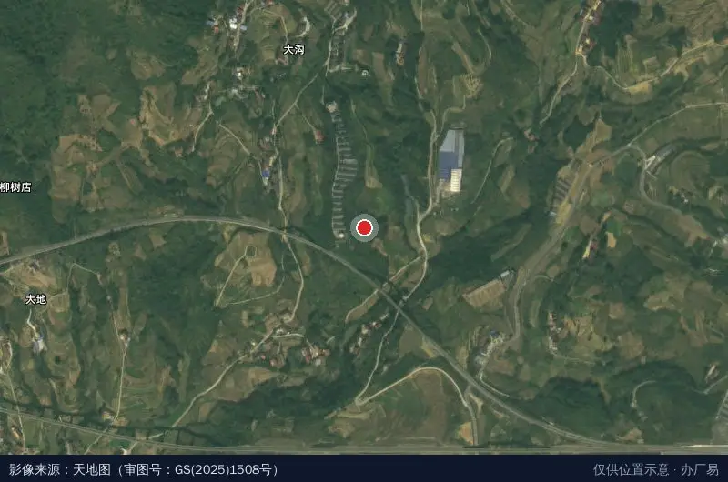 陕西省明星现代循环农业产业园卫星位置示意图