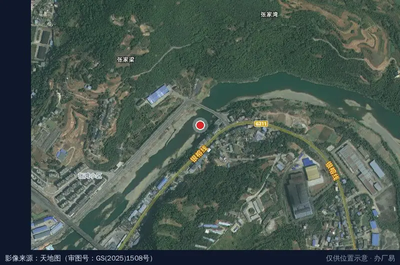 旬阳市纺织产业园卫星位置示意图