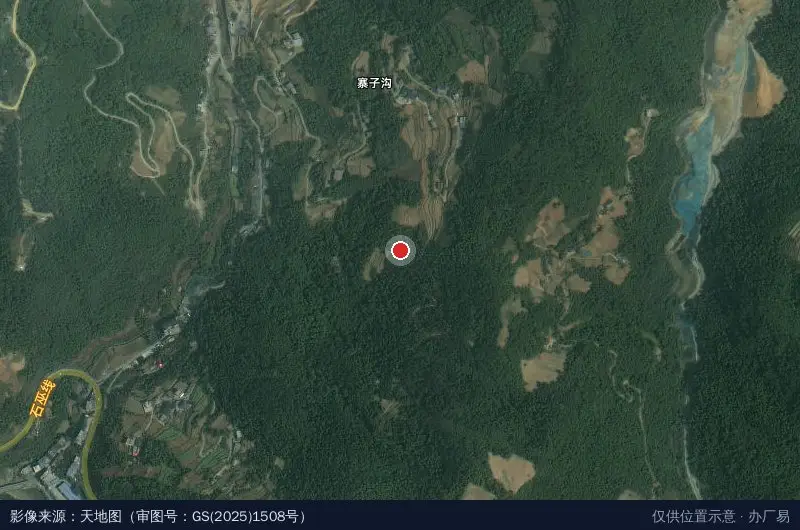 岚皋县青年创业孵化基地卫星位置示意图