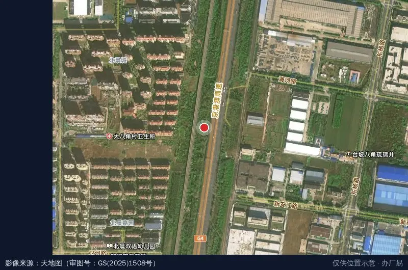 鹤壁电子工业园-西北门卫星位置示意图