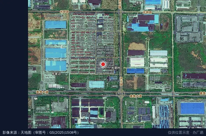 中川产业园卫星位置示意图