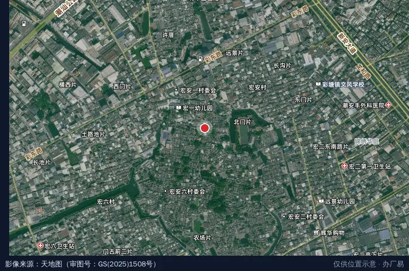 宏六工业区卫星位置示意图