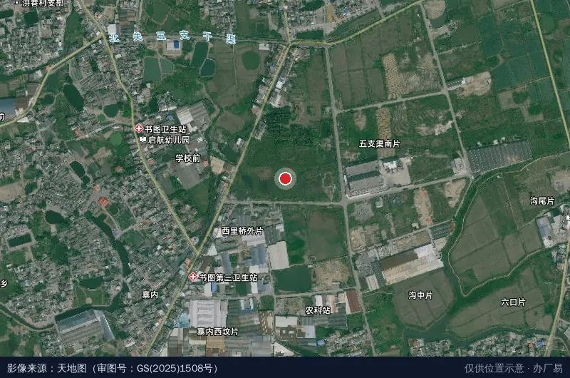 书图工业区卫星位置示意图