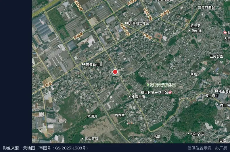 凤塘东门工业区卫星位置示意图