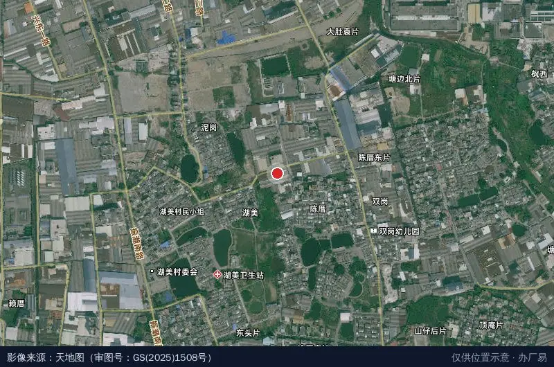泮洋工业区卫星位置示意图