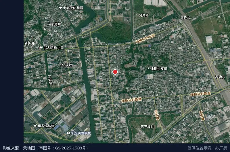 庵埠经济开发区卫星位置示意图