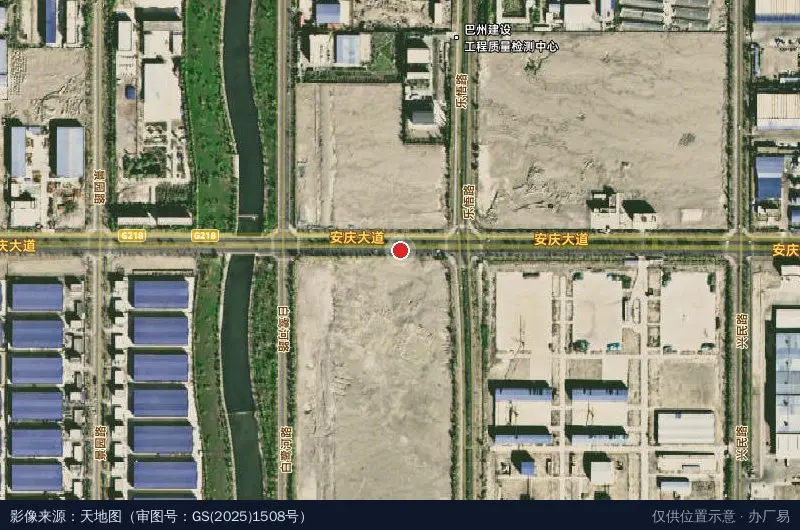河北(巴州)援疆科技产业示范十八园卫星位置示意图