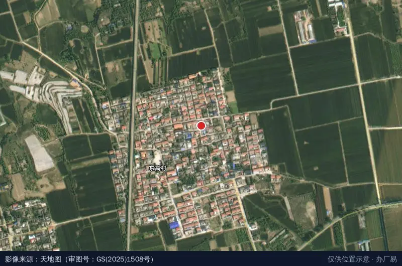 西高村1区卫星位置示意图