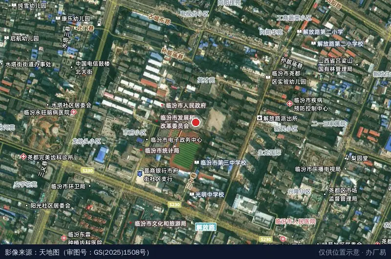 临汾沃园科技卫星位置示意图