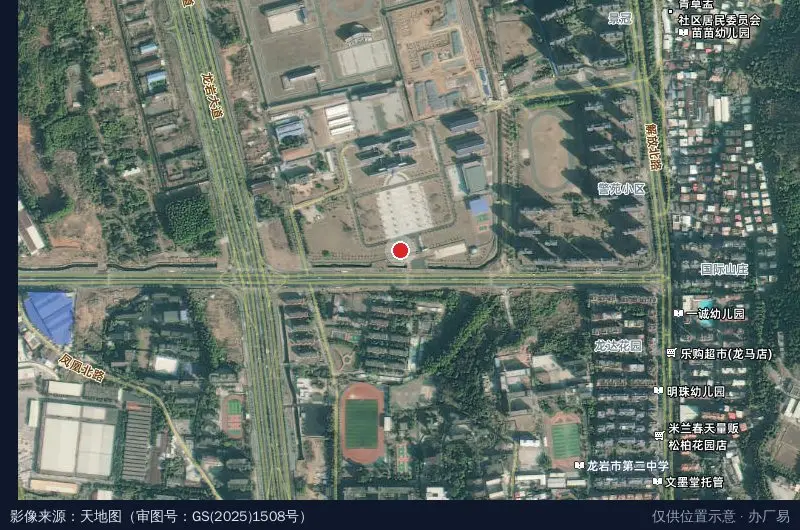 龙净环保工业园卫星位置示意图