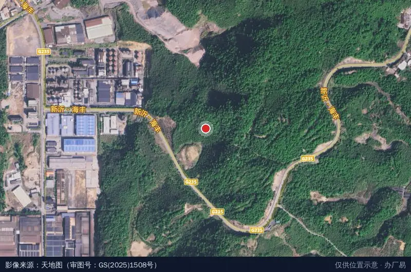 雁石工业区卫星位置示意图