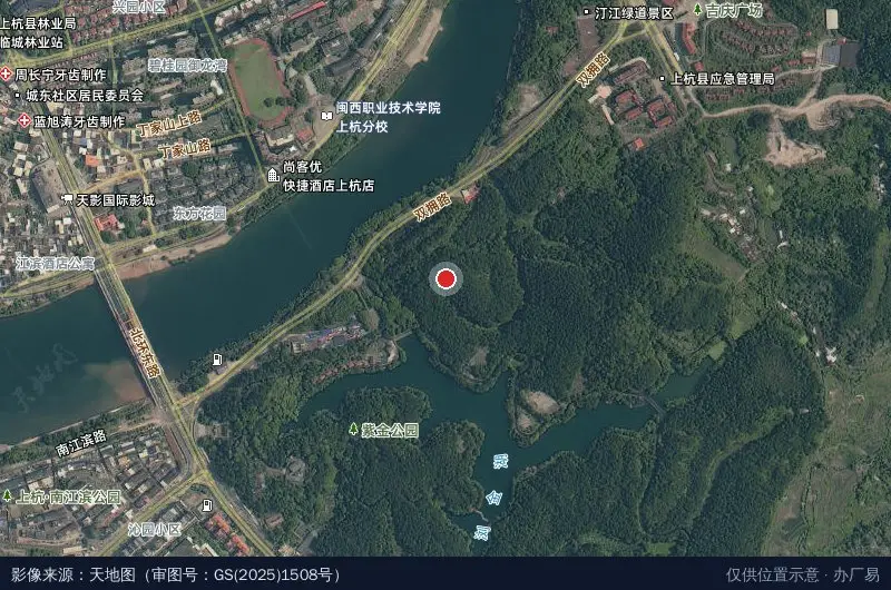 南岗工业园区卫星位置示意图