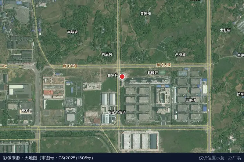 达州市科技企业孵化器卫星位置示意图