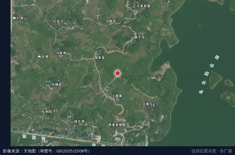 百岛湖水产科技园卫星位置示意图