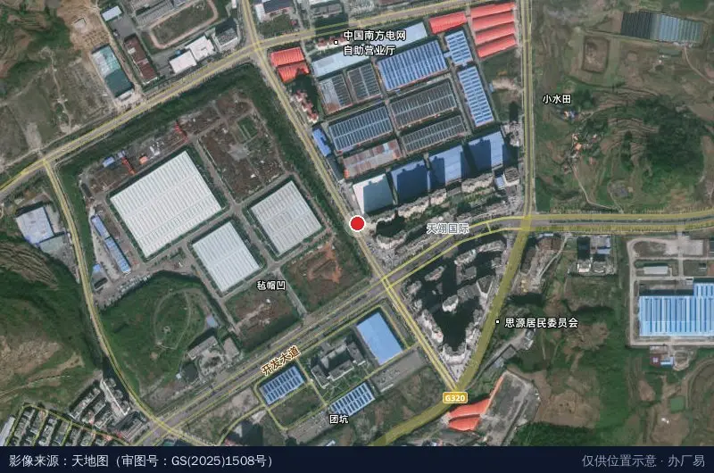 红果经济开发区卫星位置示意图
