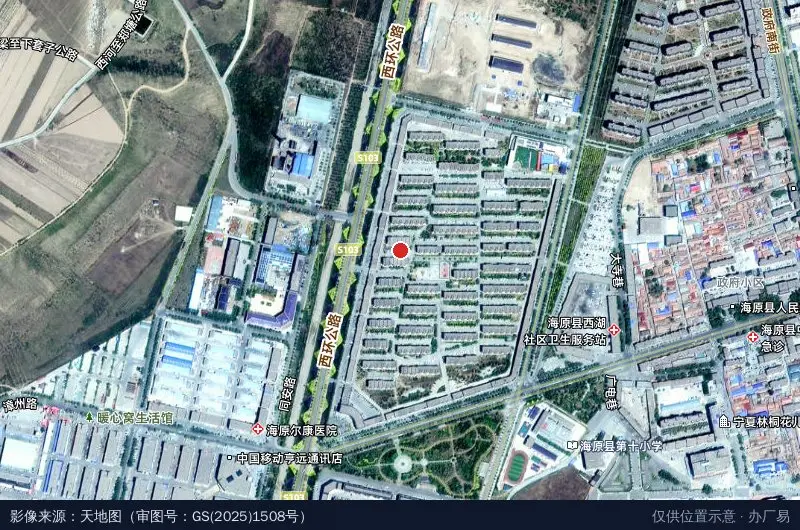 闽宁科技园卫星位置示意图