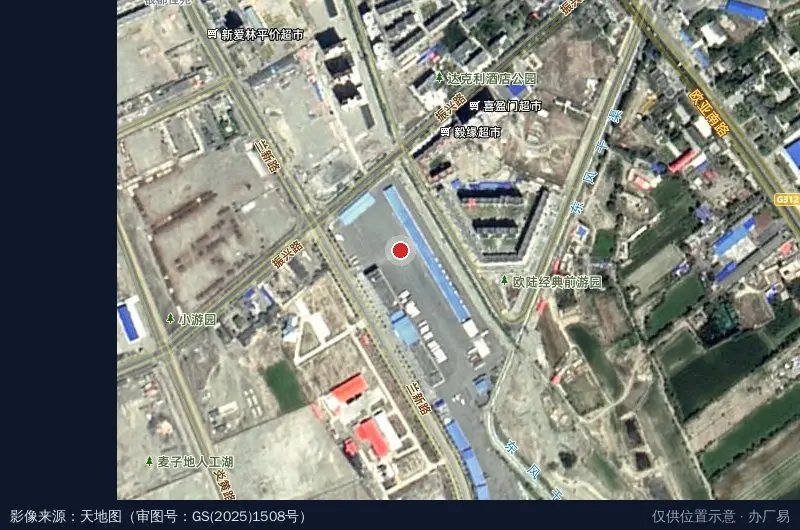 霍尔果斯馕产业园卫星位置示意图