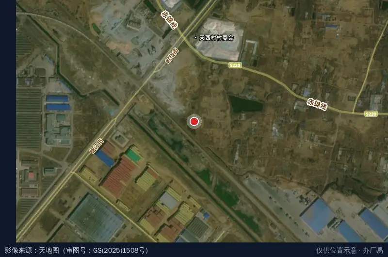 万得工业园-西南门卫星位置示意图